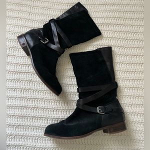 Uggs Suede Buckle Boots